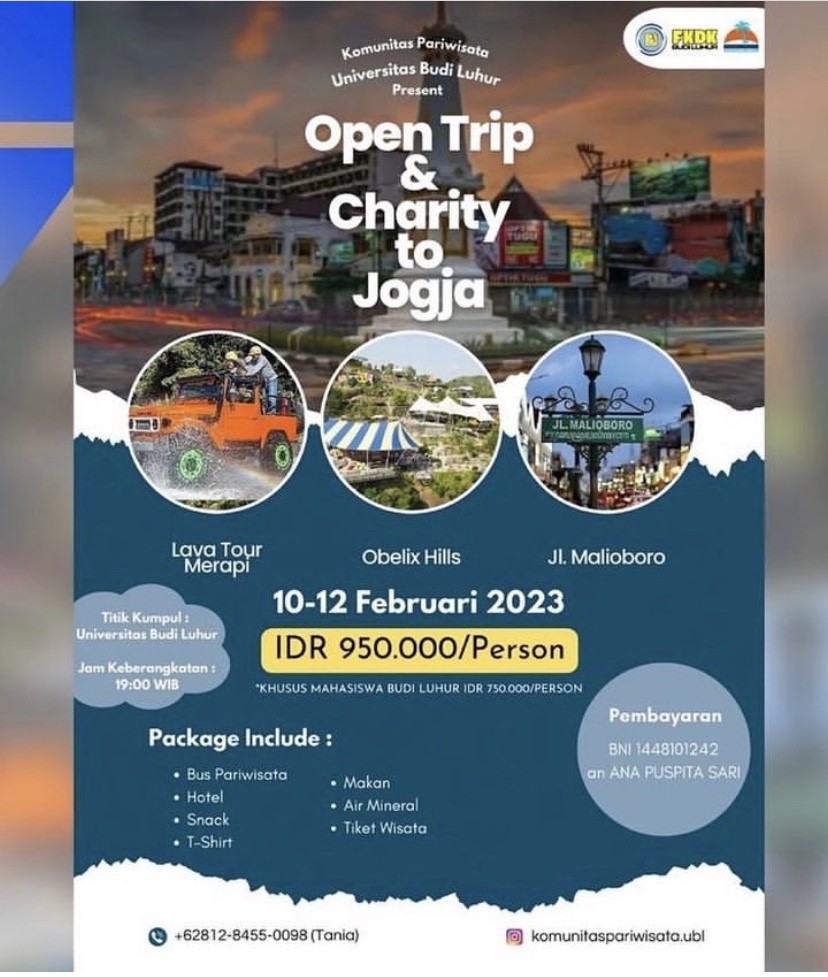 Open trip & Charity to Jogja