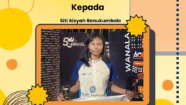 FKDK Budi Luhur Mengucapkan Selamat kepada Siti Aisyah Ranukumbolo atas Juara 1